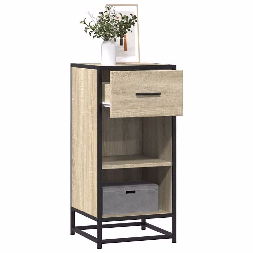 Credenza vidaXL in stile industrial color rovere Sonoma, montaggio a parete, L/P/H: 35,5 x 35,5 x 76 cm