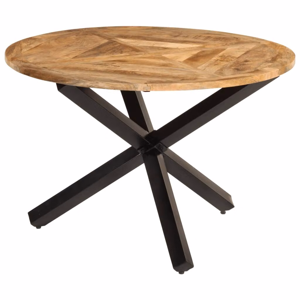 Maison Exclusive - Tavolo da pranzo, diametro 110x75 cm, legno massello di mango grezzo