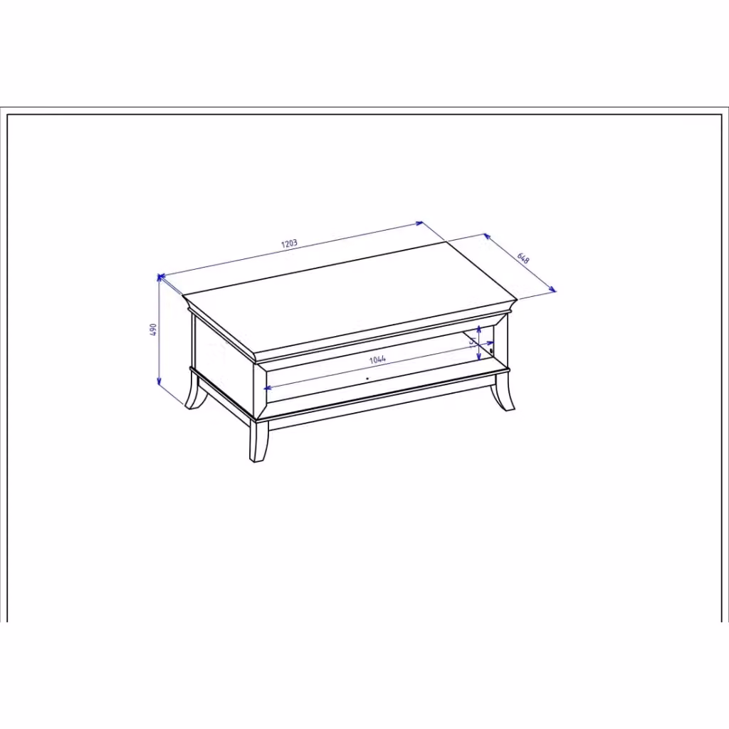 Tavolino basso rettangolare moderno Meublorama in finitura rovere e grigio – 2