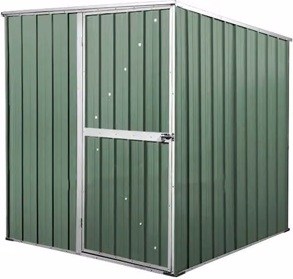 Casetta Box da Giardino in Lamiera di Acciaio Porta Utensili 175x185x192 cm Enaudi Verde