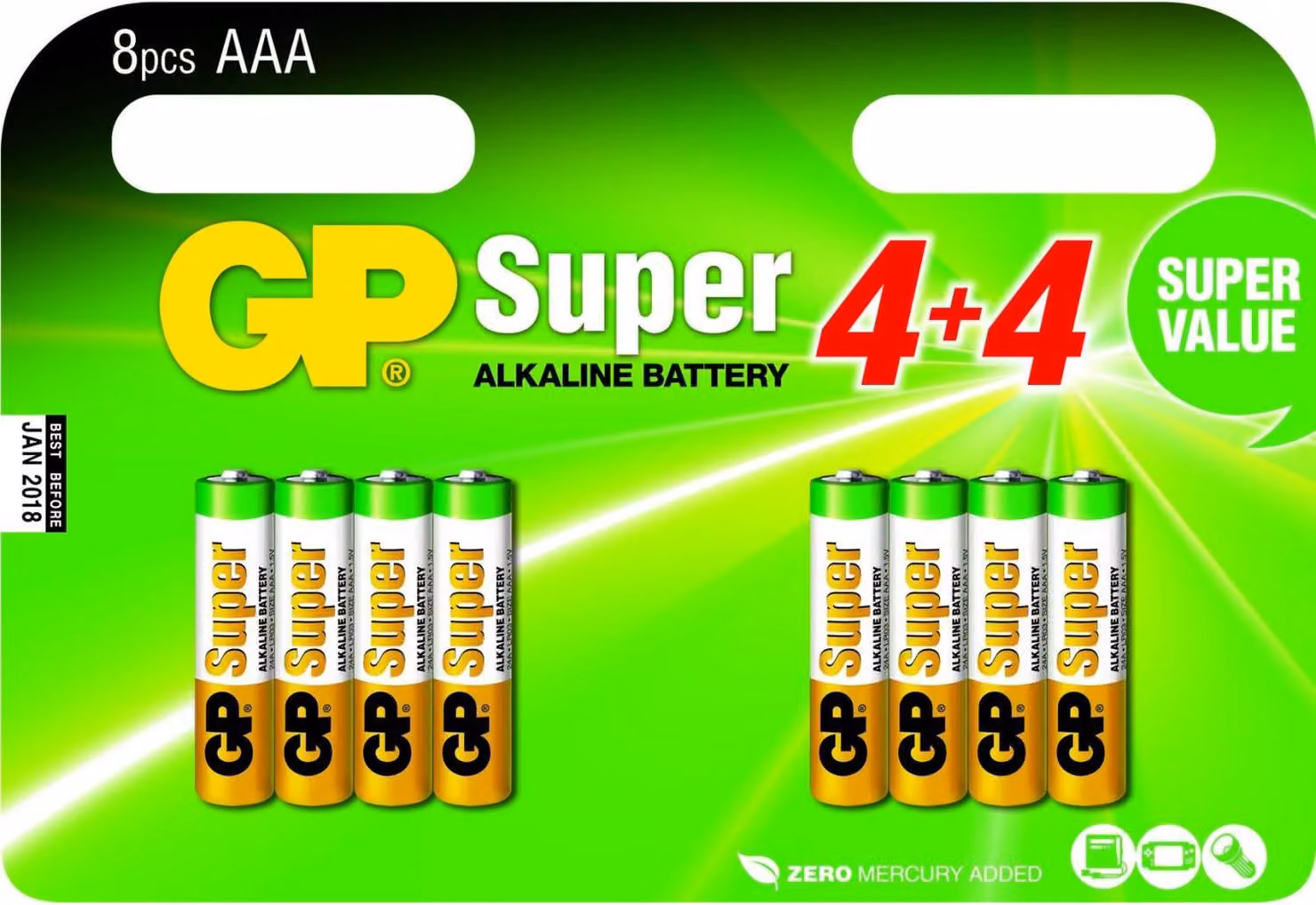 GP Batteries Super Alkaline AAA Batteria monouso Mini Stilo AAA Alcalino