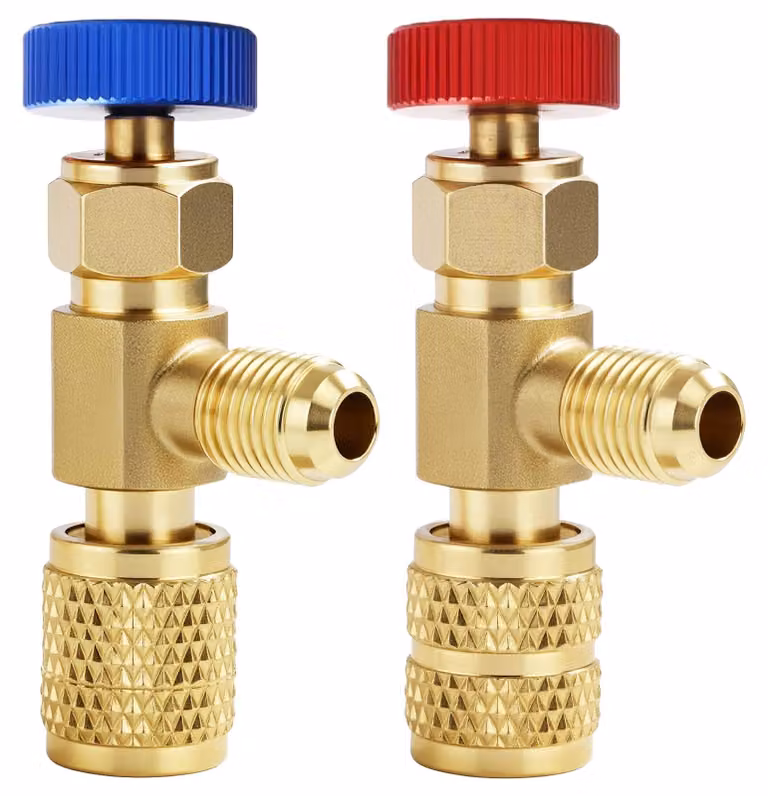 Kit di valvole di sicurezza, 2 pezzi, da 1/4" a 5/16", per refrigeranti R22 e R410A