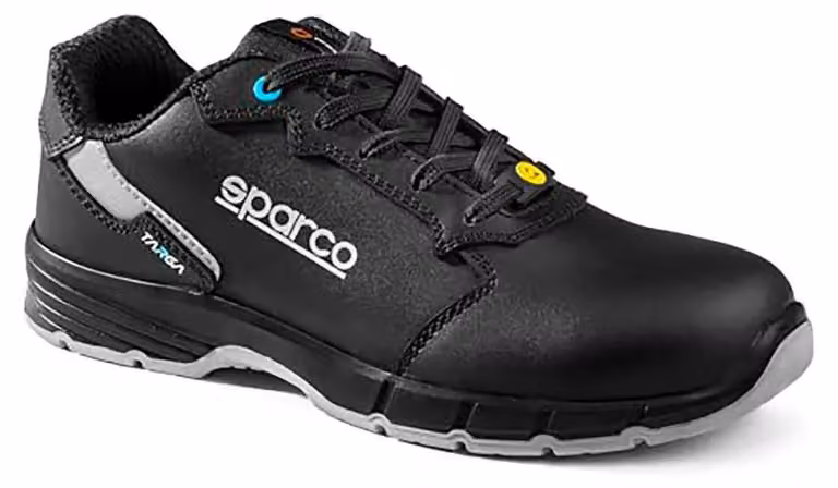 Sparco Targa ESD S3s Sr Fo, scarpe antincendio e di sicurezza unisex, nero e grigio, 40 EU