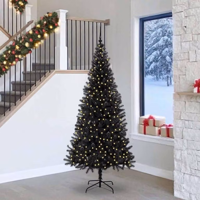 Maison Exclusive - Albero di Natale nero, 240 cm, in PVC