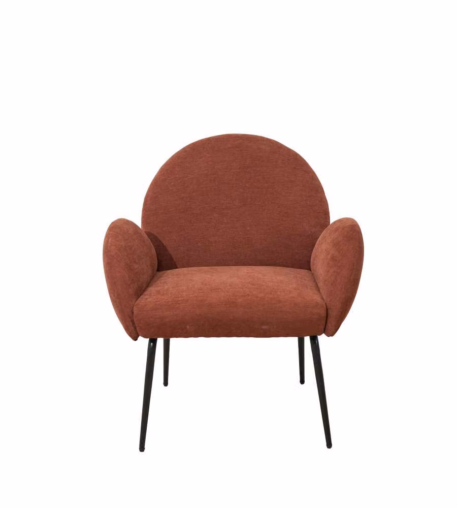 Domo Mea Poltroncina Fly imbottita color mattone 72x67,5x82 cm metallo