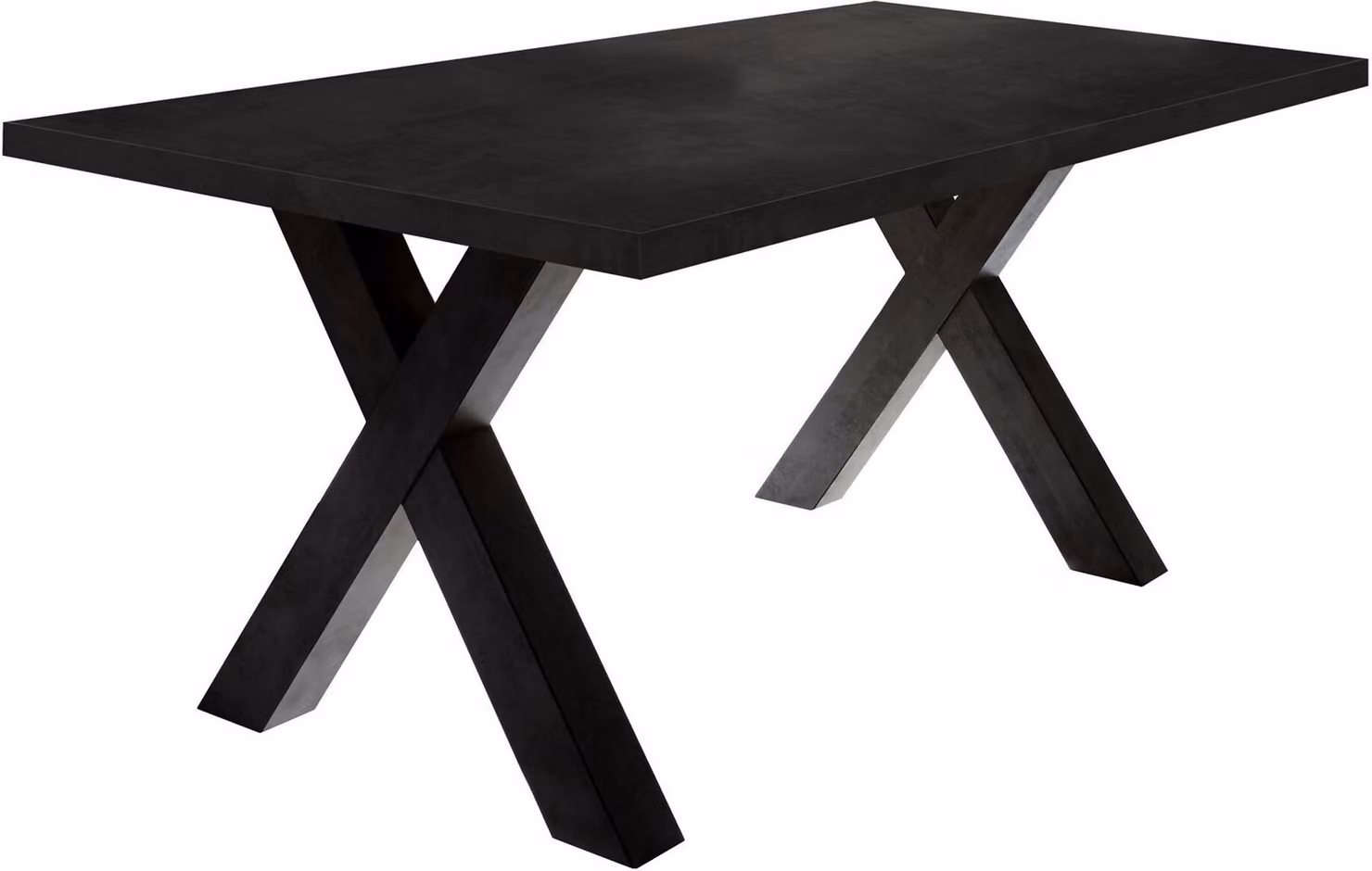 Tavolo da pranzo Eike 8 160 x 90 x 75 Tavolo da pranzo in acciaio nero 13451-160