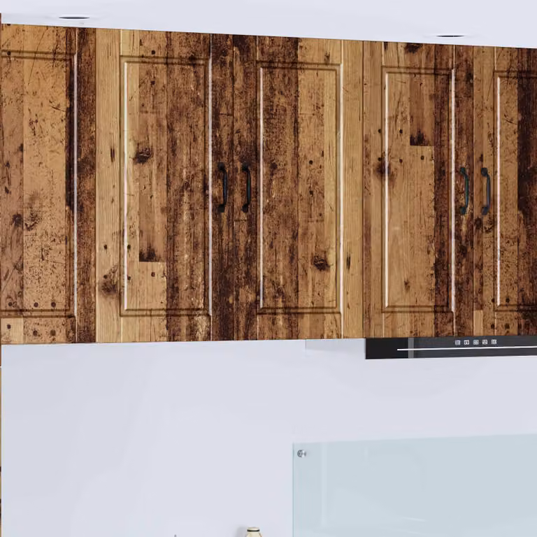 Armadietto a muro vidaXL PORTO in legno marrone con ante a battente e ripiani interni L: 80 cm, P: 31 cm, H: 80 cm