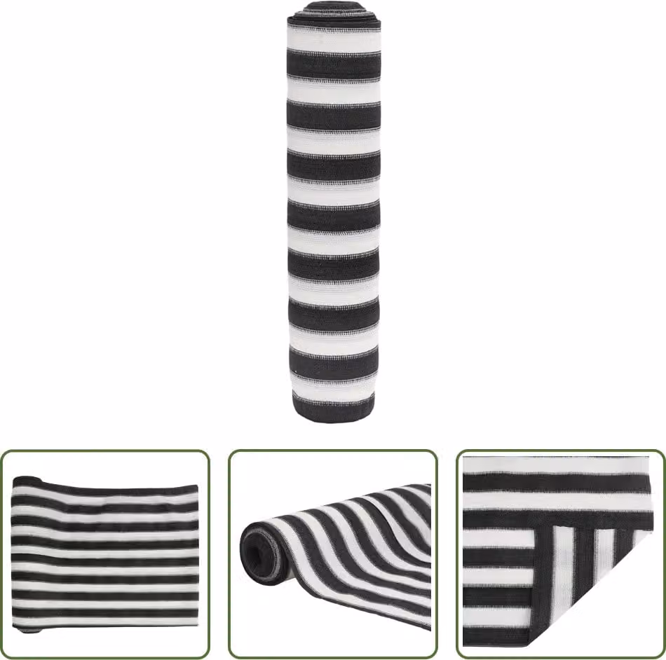 Il paravento Living Store antracite e bianco 1,8x25 m HDPE 195 g/m²