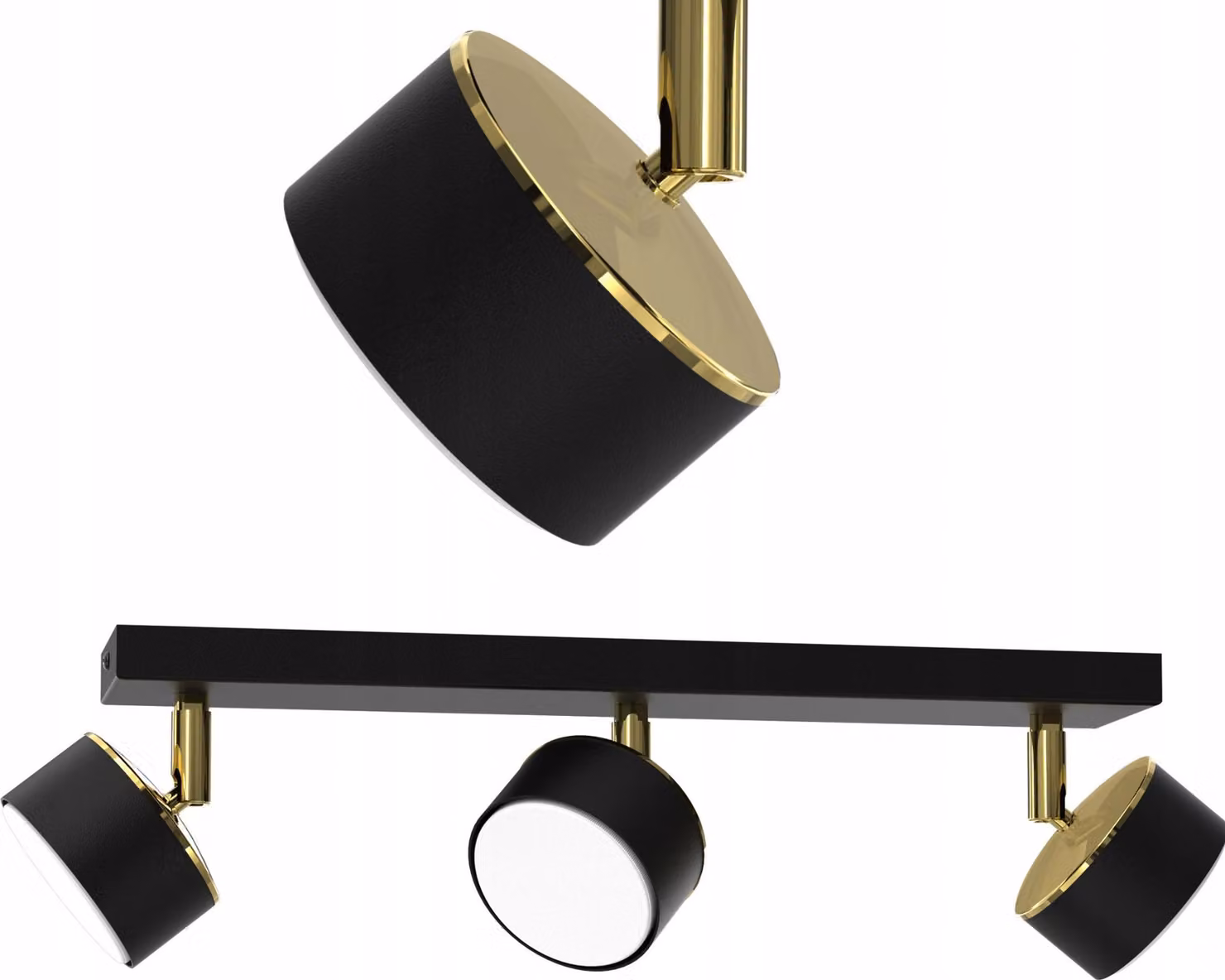 Lampada Da Soffitto, Plafon, Faretto Da Soffitto, Nero E Oro, Gx53, Polacca, Lampada A Led