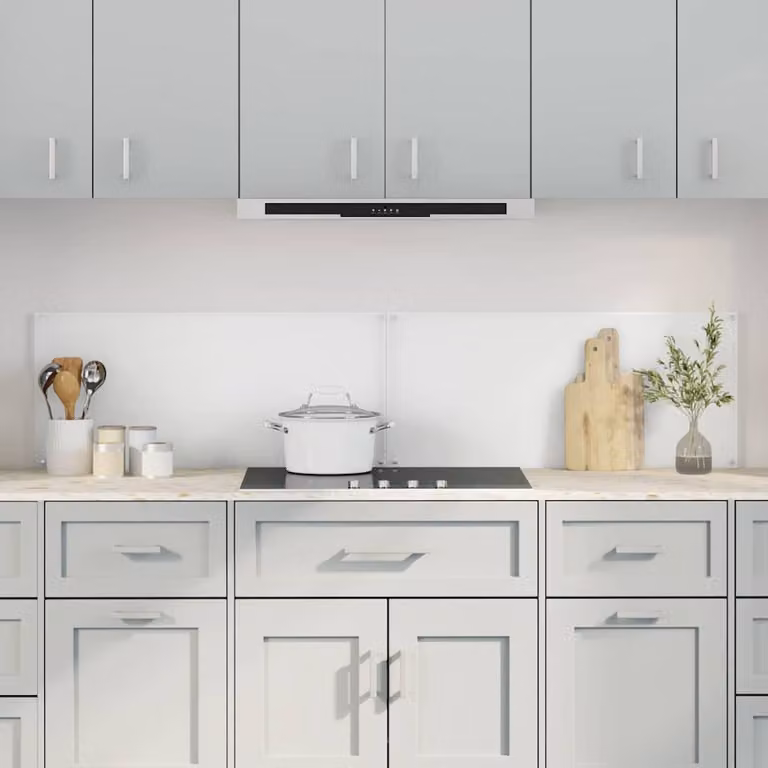 Set di 2 schienali da cucina vidaXL in vetro temperato trasparente, L 90 cm x P 40 cm