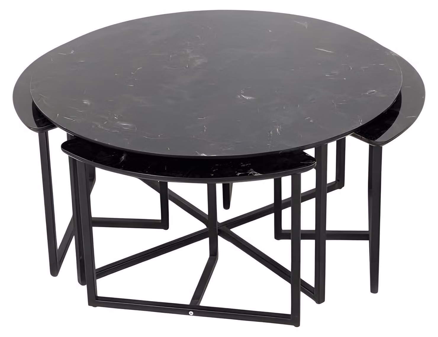 Eleganter schwarzer Couchtisch aus Holz im modernen Design