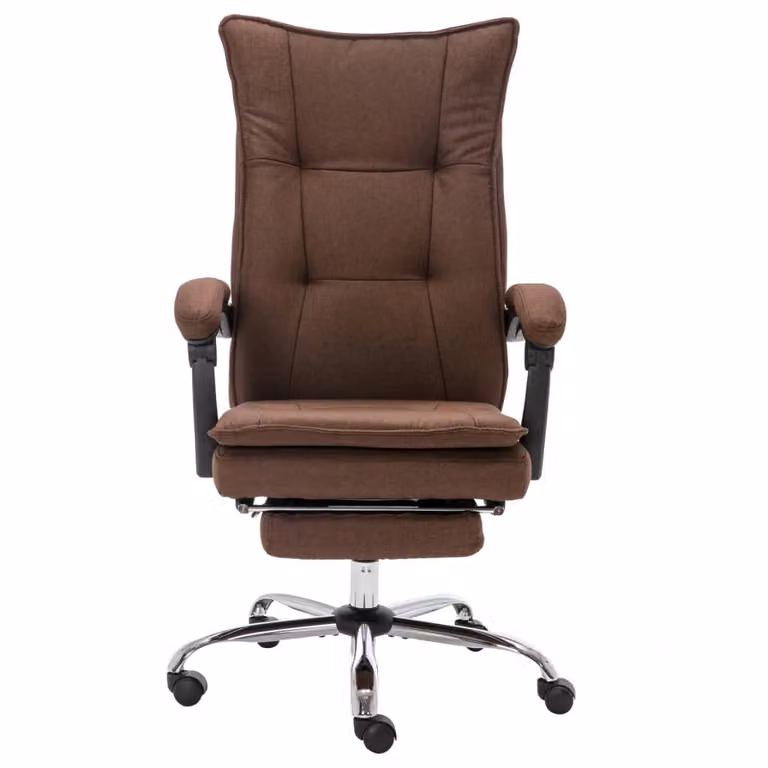 Sedia da ufficio in tessuto marrone