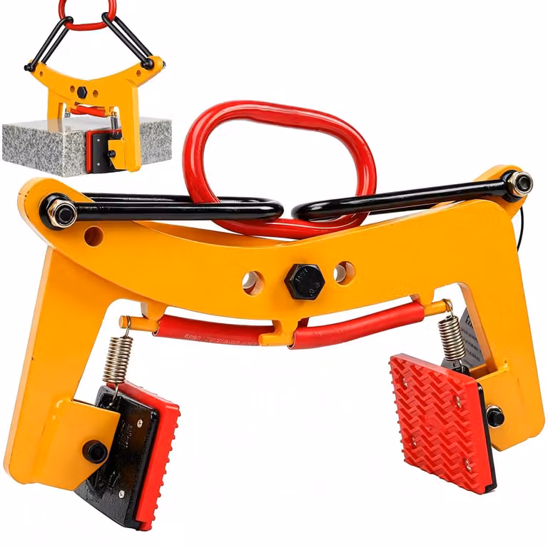Pinza per marciapiedi, 325 kg, acciaio al manganese, 6-24 cm, con base in gomma antiscivolo