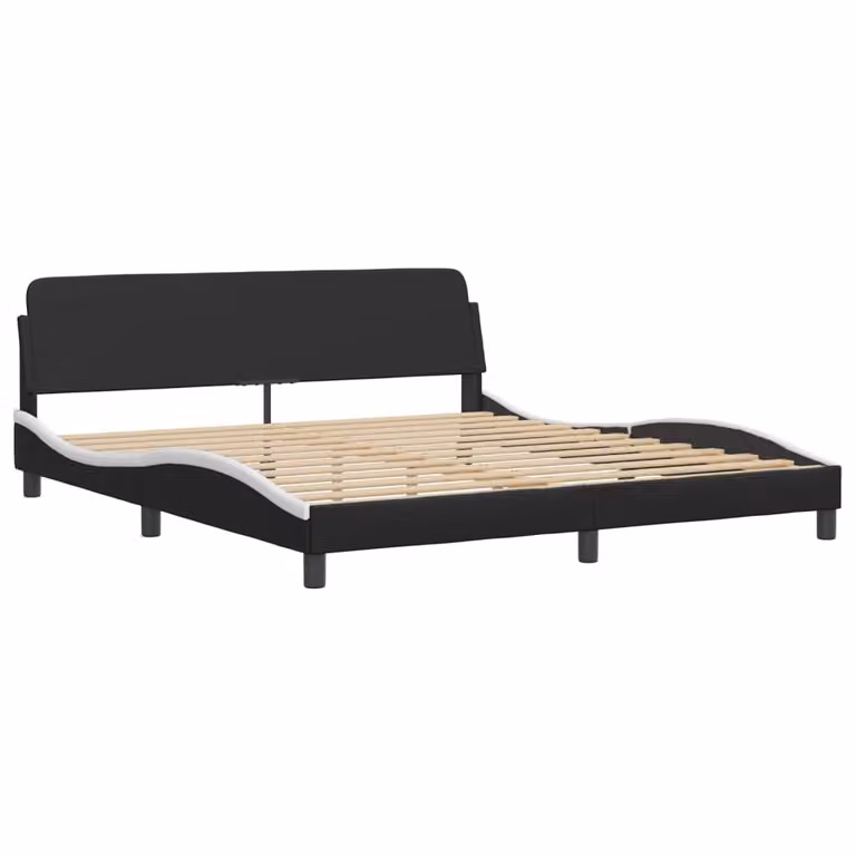 Giroletto Dover Nero e Bianco 180x200 cm in Pelle finta