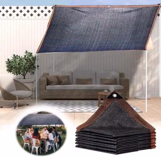 Tenda a rullo con protezione UV per esterni, terrazze e giardini, nera, confezione multipla