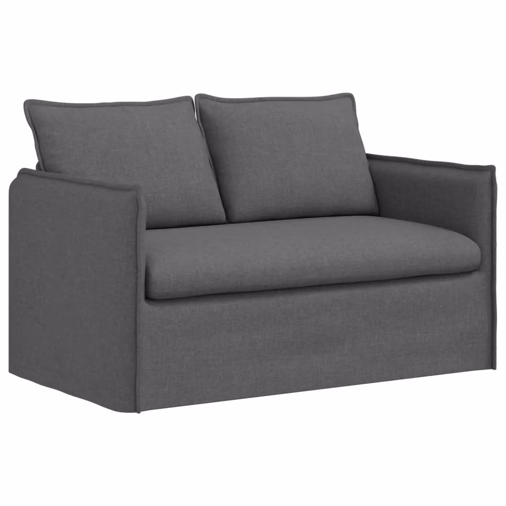 vidaXL Divano Moderno in Tessuto Grigio e Nero con Struttura in Metallo L: 136 cm, P: 82 cm, H: 85 cm – 2