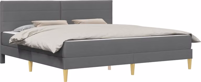 Struttura letto con materasso grigio scuro, dimensioni 180 x 200 cm, tessuto