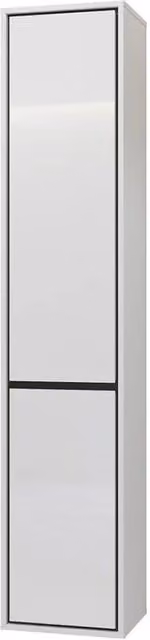 Colonna sospesa da bagno collezione GOBI colori bianco e nero.