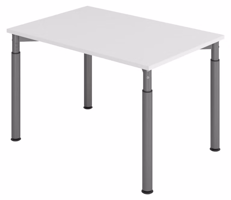 Scrivania bümö Serie Y - Dimensioni: 120 x 80 cm, struttura: grafite, decorazione: grigio