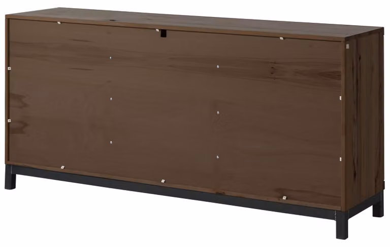 MASSIVMOEBEL24 | Credenza in legno di faggio 175x45x85 oliato marrone tabacco VILLANDERS #209