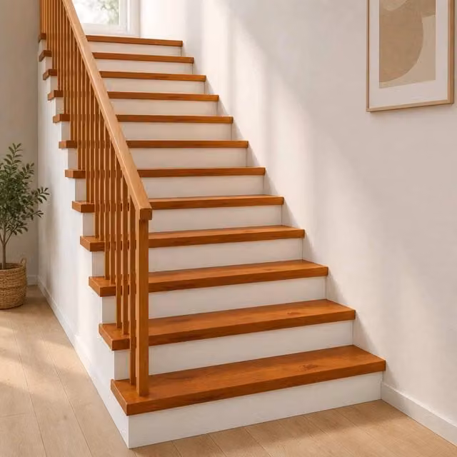 Set di 8 gradini per scale vidaXL in legno effetto quercia marrone L 80 cm x P 30 cm x H 2 cm – 1