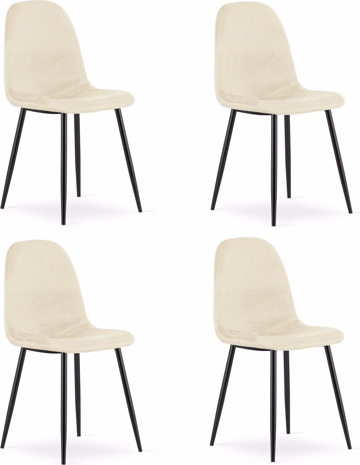 Sedia COMO - velluto beige x 4