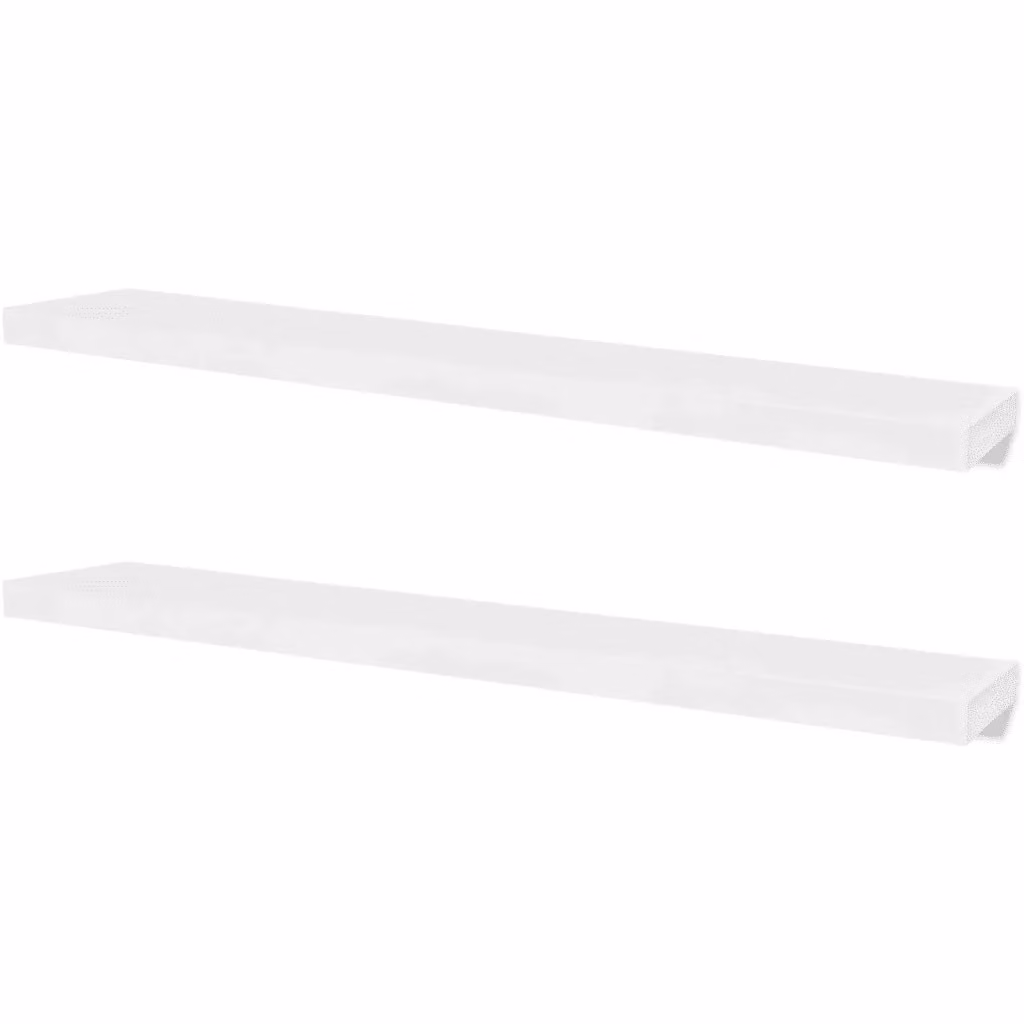 vidaXL Set di 4 mensole a parete bianche in MDF, L: 120 cm – 3