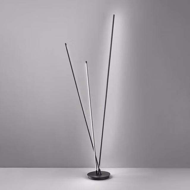 Piantana Moderna Twins Metallo Nero Led 47W 3000K