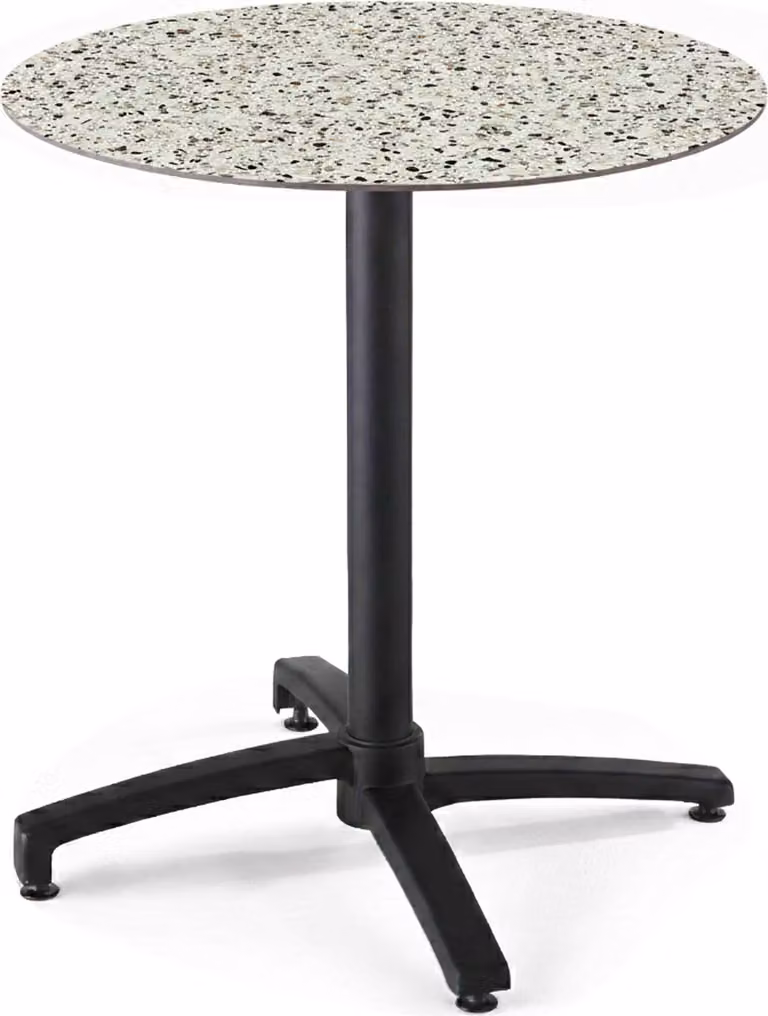 Tavolo da giardino diam 60cm inclinabile alluminio e HPL terrazzo - Oviala Opera
