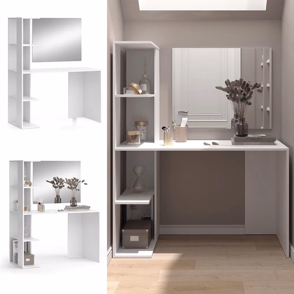 Tavolo da toilette Tower Vicco bianco con specchio L: 122.2 cm, P: 39.0 cm, H: 75.8 cm – 2