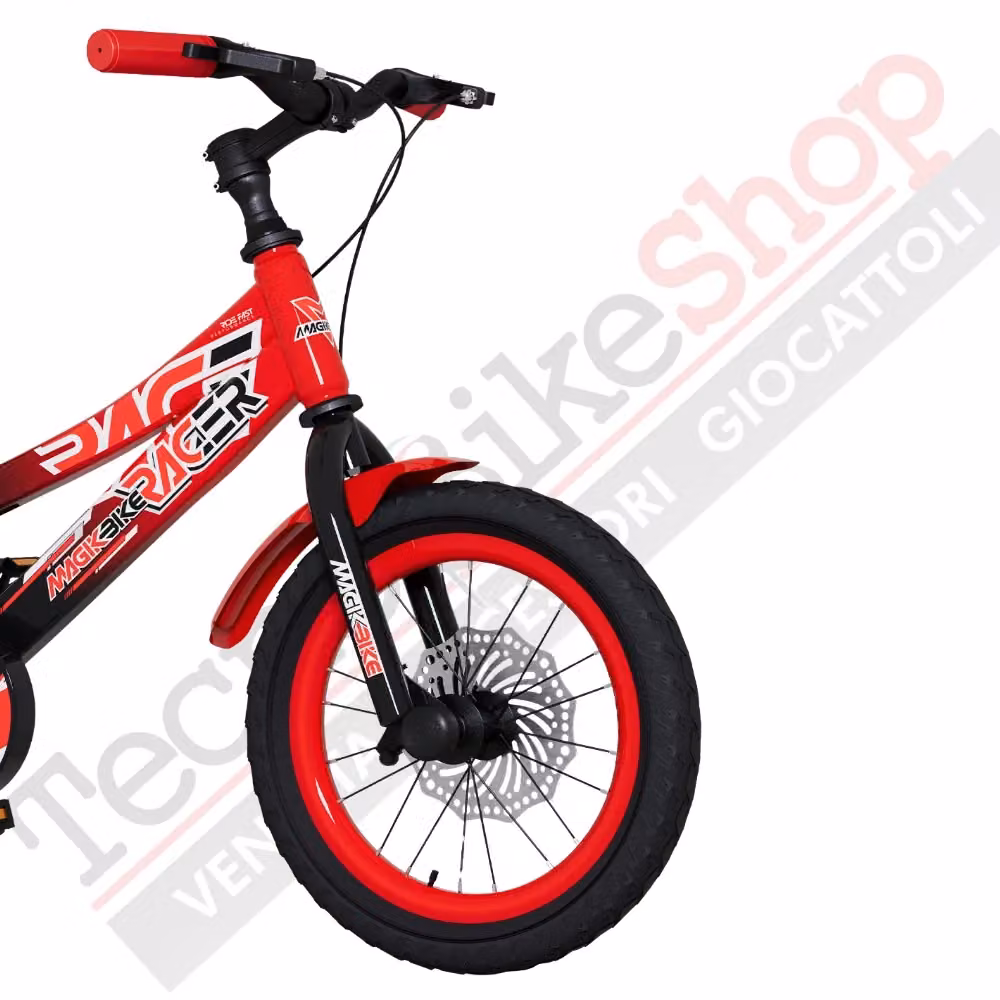 Bicicletta per bambini Magikbike Racer rossa con freni a disco e telaio in alluminio – 2