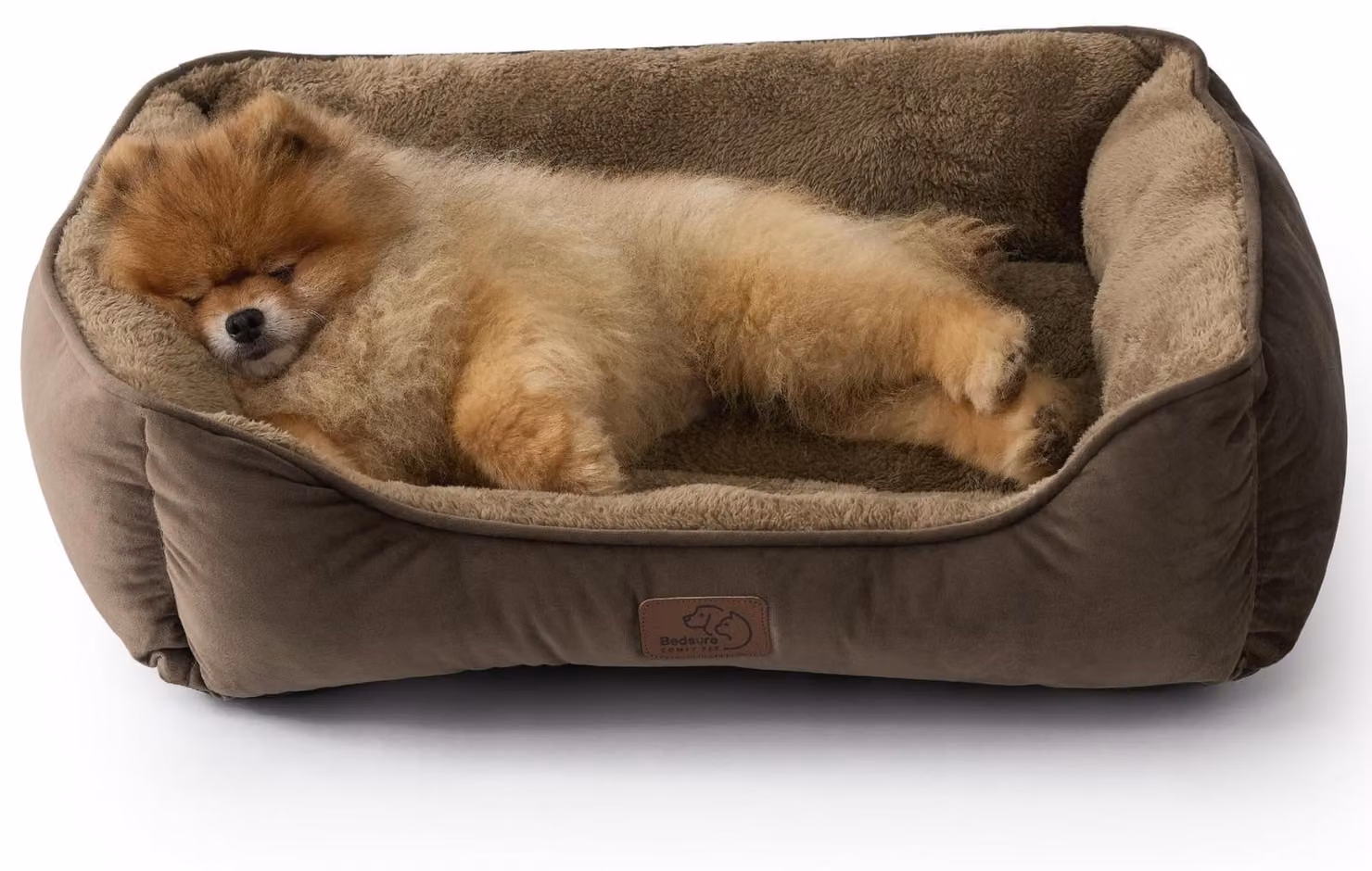 Cuccia per cani lavabile media - Cuccia 63,5 x 53 cm - Marrone - Antiscivolo - Lavabile in lavatrice