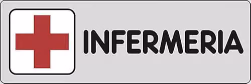Adesivo Infermeria luoghi pubblici scuole 15CMx5CM