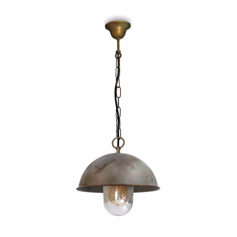 Moretti Luce Lampada a sospensione Circle, dimmerabile, Bronzo / Ottone antico, Soggiorno / Sala da pranzo, Ottone, Antico, Lampada a sospensione