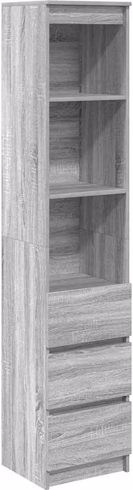 Credenza Grigio Sonoma 37,5x35x180 cm in Legno Multistrato