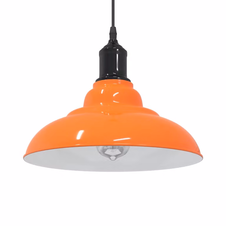 Lampada a sospensione regolabile vidaXL in metallo arancione con attacco E27 Ø31 cm