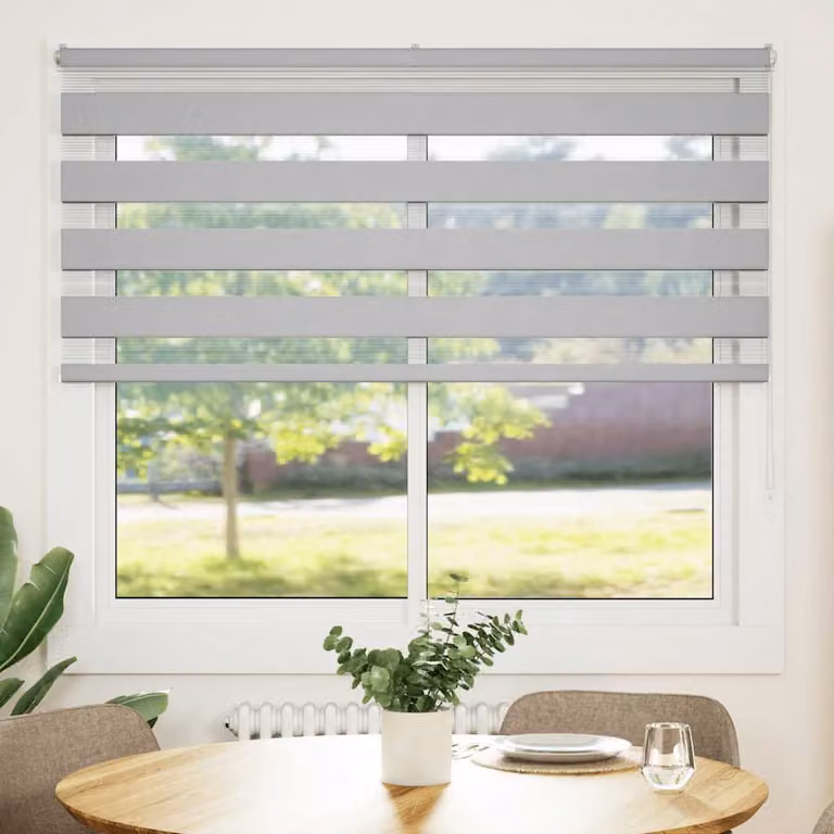 vidaXL Tenda a Rullo Zebra Larghezza Tessuto 155,9 cm Poliestere
