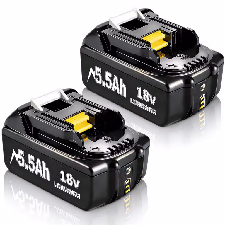 2 batterie di ricambio da 18V e 5.5Ah per utensili elettrici