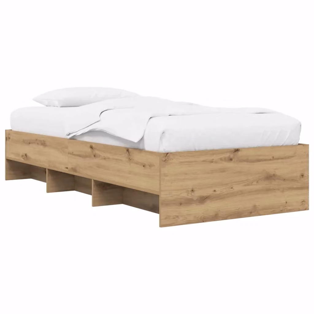 Struttura letto moderno vidaXL in legno color rovere con doghe fisse L/P/H: 200 x 80 x 83 cm – 2