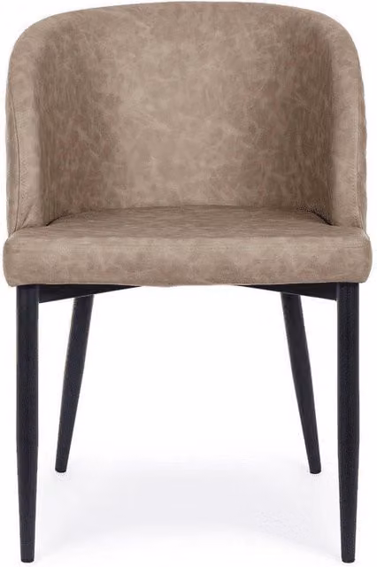 Sedia Chris Bizzotto in ecopelle beige per cucina moderna