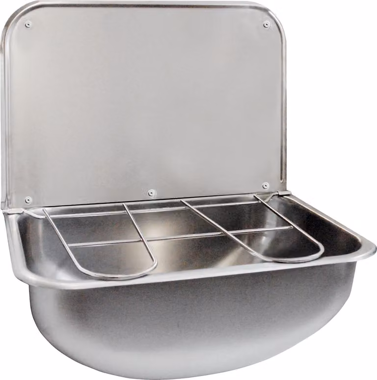 Lavello KWC AR, SIRIUS, acciaio inox, 436x190x339 mm, griglia e alzatina incernierati