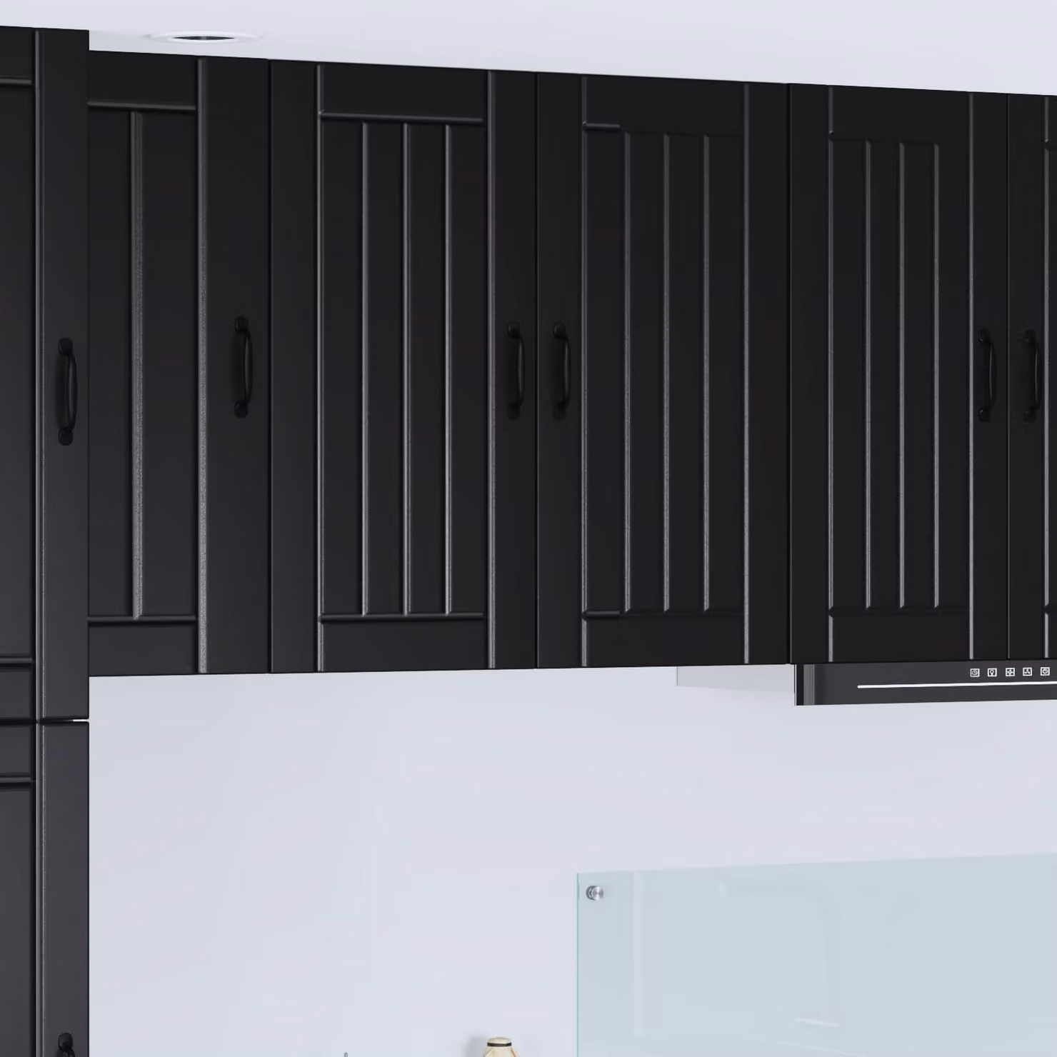 Armadietto a muro LUCCA vidaXL Nero con ante a battente e ripiani interni L: 80 cm, P: 31 cm, H: 80 cm