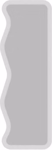 Specchio in legno "Asel" - 50 x 160 cm - Bianco