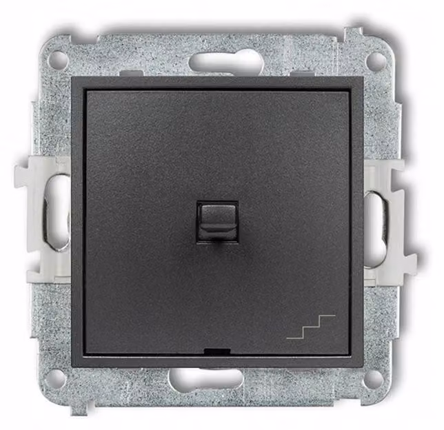 Karlik Mini 11MWPUS-3, interruttore singolo, colore grafite, da incasso