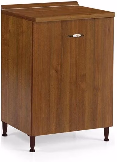 Base per cucina IPERBRIKO con 1 anta in finitura noce e bianco, L: 60 cm, P: 50 cm, H: 85 cm