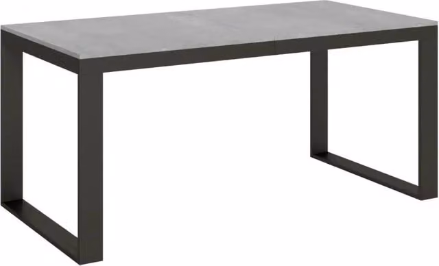 Tavolo allungabile Itamoby Tecno Evolution colore cemento con telaio e gambe antracite L: 180-440 cm, P: 90 cm
