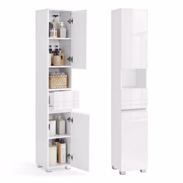 Mobile da Bagno, Bianco / 30 x 30 x 170 cm