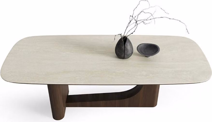 Edles Design Braun Tisch Modern Esszimmer Porzellan Esstisch