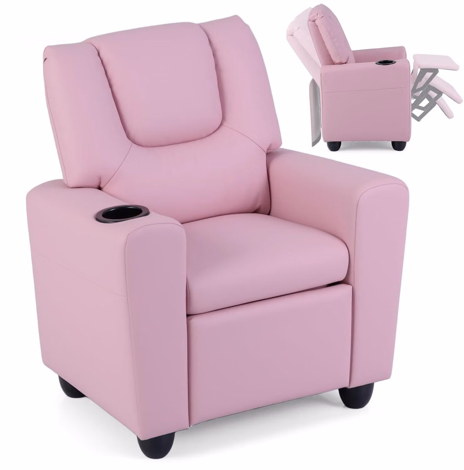 FANTASK: Poltrona per bambini, poltrona relax con funzione relax, schienale regolabile e