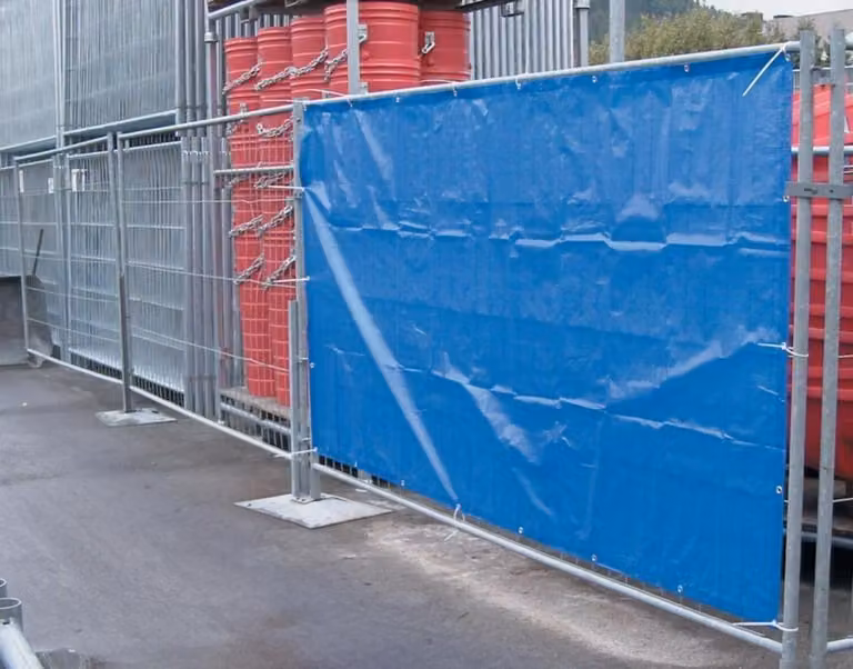 Telone per recinzione da costruzione, blu 1,76 m x 3,41 m